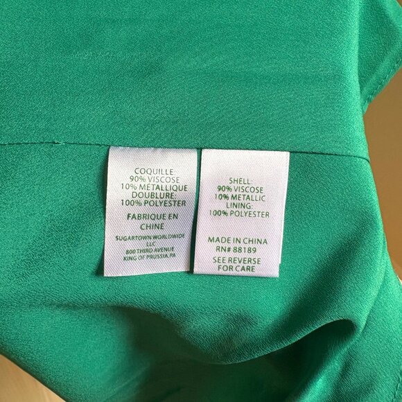 Lilly Pulitzer Creme Long Sleeve Maxi Dress NWT Size 4 Green w/ Metallic Shimmer - Picture 11 of 12